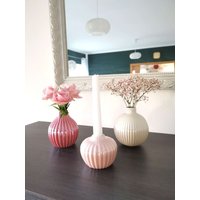 3 Er Blumenvase, Vasen, Kerzenhalter, Vase , Vasenset "Rosalie" 225943 von dekorIris