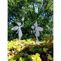 Fee, Elfe, Deko, Fensterdekoration, Gartendeko, Metalldeko 2-Er Set "Blümchenfee" von dekorIris