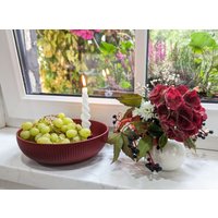 Kerzenteller Einzeln Oder Set Keramik Rot Matt, Kerzenständer, Hygge, Kerzenhalter, Deko Skandi, Kerzenleuchter 02116370Sf von dekorIris