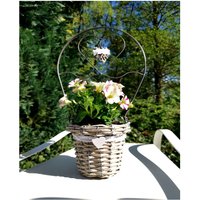 Pflanzkorb, Gartendeko, Blumenkorb, Balkondeko, Weidenkorb "Romanze" Ff 1-505004 von dekorIris