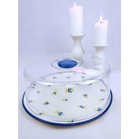 Tortenteller Mit Haube in Millefleur Blau Robu 186 R Tortenteller Mit Haube in Millefleur Blau Robu 186 R von dekorIris