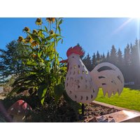 Windlicht Huhn Metall Innen Und Außen in 2 Größen, Laterne, Gartenlaterne, Gartendeko, Er02455910/02455920 von dekorIris