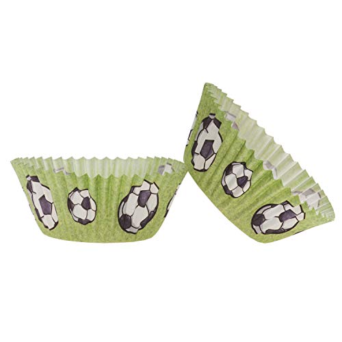 Dekora - Backformen Set | Muffin und Cupcake Formen Papier - 25 Stück - Fußball von dekora