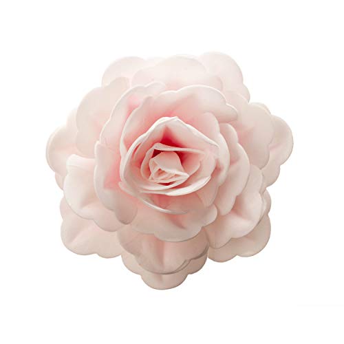 Dekora - Essbare Blumen für Tortendeko - Rosa Waffelrose - Tortendeko Essbar - 12,5cm, Klein von dekora