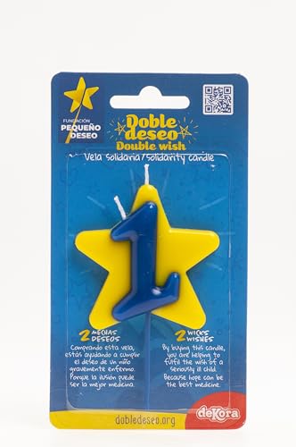 Dekora - Solidarität Geburtstagskerze | Spezielle Sternkerzen - Doppelte Wunschkerzen für kranke Kinder - Nummer 1 von dekora