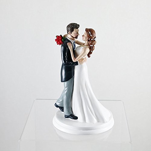 Dekora - Tanzendes Brautpaar Figur für Hochzeitstorte 20 cm, Schwarz/Weiß von dekora