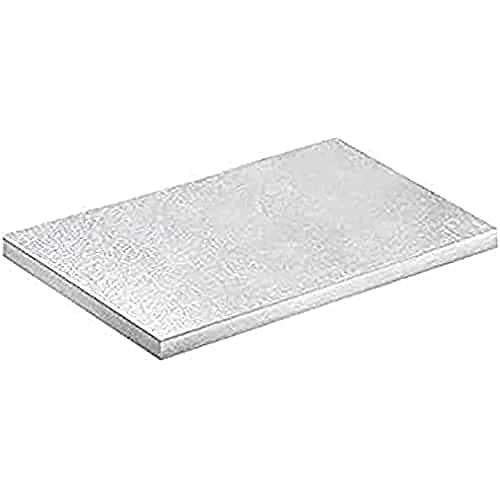 Dekora - Tortenplatte Rechteckig | Torten- oder Kuchenplatte Rechteckig - Silber - 30 x 25 cm von dekora
