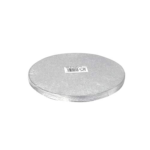 Dekora - Tortenunterlage Rund | Torten- oder Kuchenplatte Rund - Silber - 25 cm, 540226 von dekora