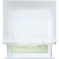 Raffrollo Romantica Gerafft - in 3 Farben | Weiß, Ecru Und Beige | Maßanfertigung Sichtschutz Rollo Stoffrollo I Ohne Bohren Möglich von dekoriaathome