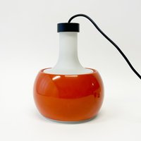 Vintage Designer Glas-Metall Pendellampe, Made in Germany, Rolf Krüger, Space Age, 60Er Jahre von dekorwell84