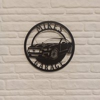 Personalisierte Mustang Thema Metallschild , Benutzerdefinierte Garage Wand Dekor Kunst von dekorx