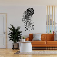 Qualle Metall Wandkunst, Marine Wandschild, Ferienhaus Wanddekor, Sea Life Kunst Arbeit, Quallen Zeichen von dekorx