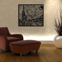 sternennacht Metall Wandkunst, Van Gogh Wanddekor, Wohnzimmer Schlafzimmer Dekor von dekorx