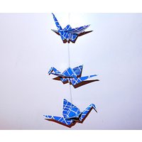 10 Kraniche Fensterdeko Mobile Papier 9 cm 10 Kraniche Fensterdeko Mobile Papier 9 cm von dekosterne