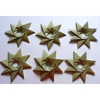 Sterne 14 cm 6 Stück Papiersterne Weihnachten Advent Weihnachtsbaum Gold/Glitzer Sterne 14 cm 6 Stück Papiersterne Weihnachten Advent Weihnachtsbaum Gold/Glitzer von dekosterne