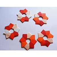 Sterne 5 Stück Papiersterne 10 cm Orange Weihnachten Advent Weihnachtsdeko von dekosterne