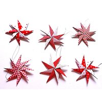 Sterne Rot/Weiß 6 Stück Papiersterneim 12 cm Weihnachtsstern Weihnachtsbaum Deko Advent Geschenkanhänger Sterne Rot/Weiß 6 Stück Papiersterneim 12 cm Weihnachtsstern Weihnachtsbaum Deko Advent Geschenkanhänger von dekosterne