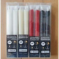 2Er Set Led Stabkerze Batterie Timer Echtwachs 25cm Weiß Creme Rot Schwarz Flackerlicht Kerze Warmweiß 2Er Set Led Stabkerze Batterie Timer Echtwachs 25cm Weiß Creme Rot Schwarz Flackerlicht Kerze Warmweiß von dekotrend24