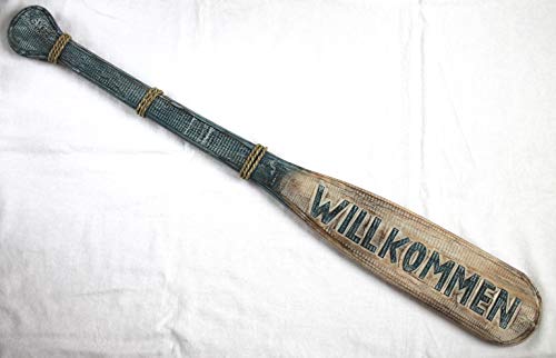 Deko Paddel aus Holz Handarbeit 100 cm WILLKOMMEN Wanddekoration Deko Paddel aus Holz Handarbeit 100 cm WILLKOMMEN Wanddekoration von dekoundmeer