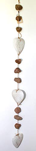 Treibholzkette Girlande 110 cm Herz Handarbeit von dekoundmeer