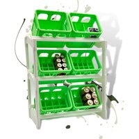 Mini Regal Stapelregal Für Kisten Batteriekisten Boxen Batterieboxen Bierkästen von dekoup