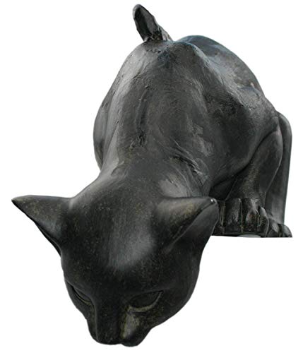 Dekofigur Figur Kantenhocker Kantensitzer schwarze Katze Kater H 41,5 cm von dekowonderland