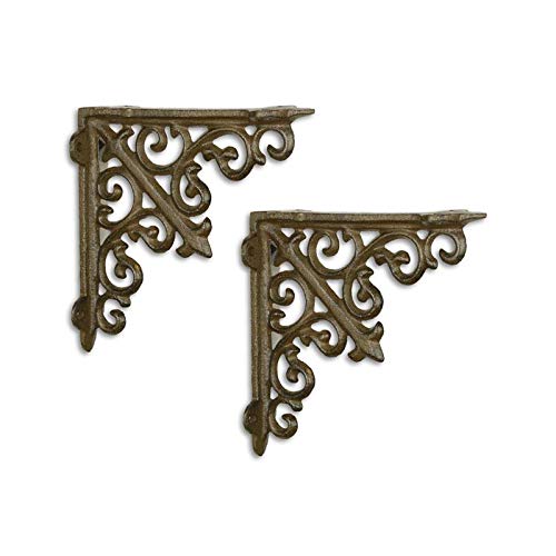 Set Paar Wandhalter Halter Winkel Regalhalter Regalträger Regal Antik Gusseisen Set Paar Wandhalter Halter Winkel Regalhalter Regalträger Regal Antik Gusseisen von dekowonderland
