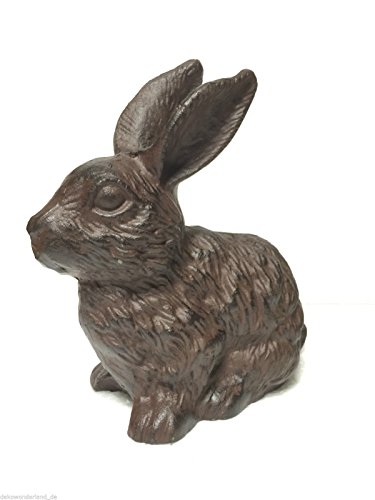 dekowonderland Dekofigur Figur Hase Osterhase Ostern Gusseisen Garten Deko Antik Stil H 22 cm von Moritz