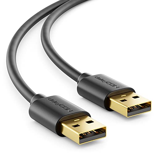 deleyCON 0,5m USB 2.0 Kabel A-Stecker auf A-Stecker - High Speed Kabel Datenkabel - Schnelle und Sichere Datenübertragung Passgenaue Stabile USB-Stecker Abwärtskompatibel Schwarz deleyCON 0,5m USB 2.0 Kabel A-Stecker auf A-Stecker - High Speed Kabel Datenkabel - Schnelle und Sichere Datenübertragung Passgenaue Stabile USB-Stecker Abwärtskompatibel Schwarz von deleyCON