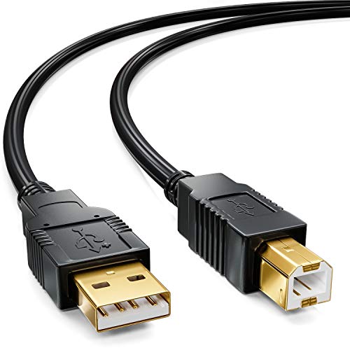 deleyCON 10m Aktives USB 2.0 Kabel Druckerkabel Scanner Kabel mit Signalverstärker USB2.0 Repeaterkabel PC Computer Drucker Scanner von deleyCON