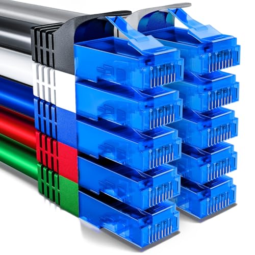 deleyCON 10x 1m CAT6 Netzwerkkabel Set - U-UTP RJ45 CAT-6 LAN Kabel Patchkabel Ethernetkabel DSL Switch Router Modem Repeater Patchpanel - Bunt deleyCON 10x 1m CAT6 Netzwerkkabel Set - U-UTP RJ45 CAT-6 LAN Kabel Patchkabel Ethernetkabel DSL Switch Router Modem Repeater Patchpanel - Bunt von deleyCON