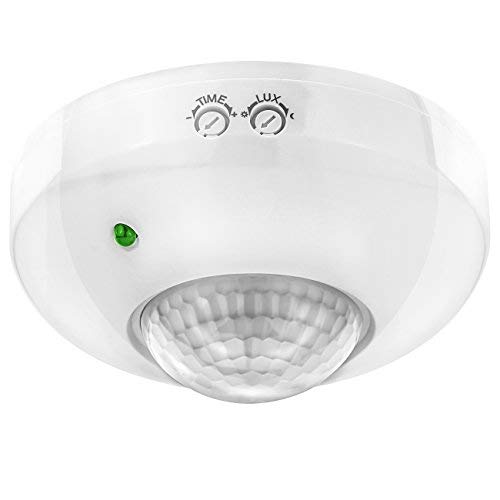deleyCON 1x Infrarot Bewegungsmelder Aufputz Deckenmontage Innenbereich Lichtsteuerung 360° Arbeitsfeld 6m Reichweite eingebauter Lichtsensor Weiß deleyCON 1x Infrarot Bewegungsmelder Aufputz Deckenmontage Innenbereich Lichtsteuerung 360° Arbeitsfeld 6m Reichweite eingebauter Lichtsensor Weiß von deleyCON