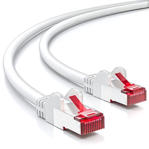 deleyCON 20m CAT6 Patchkabel S/FTP PIMF Schirmung CAT-6 RJ45 LAN DSL Netzwerkkabel Ethernetkabel Switch Router Modem Access Point Patchfelder - Weiß deleyCON 20m CAT6 Patchkabel S/FTP PIMF Schirmung CAT-6 RJ45 LAN DSL Netzwerkkabel Ethernetkabel Switch Router Modem Access Point Patchfelder - Weiß von deleyCON