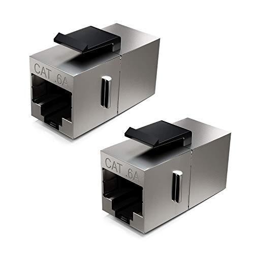 deleyCON 2x CAT6a Keystone Modul Patchkabel Kupplung Verbinder Geschirmt 2x RJ45 Buchse Netzwerk Patchpanel Keystonehalterung Erweiterung deleyCON 2x CAT6a Keystone Modul Patchkabel Kupplung Verbinder Geschirmt 2x RJ45 Buchse Netzwerk Patchpanel Keystonehalterung Erweiterung von deleyCON