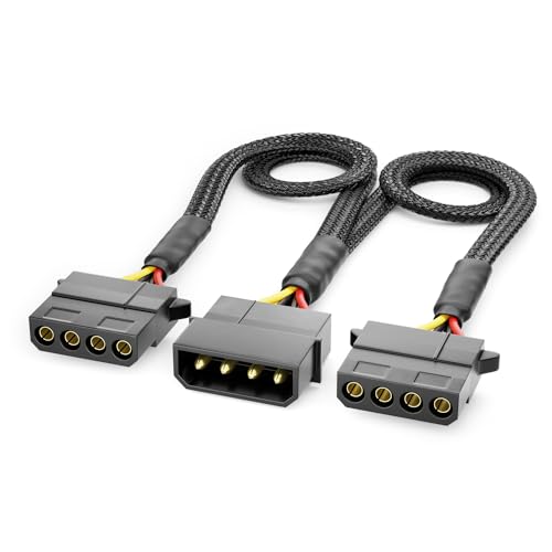 deleyCON 30cm 4-Pin Molex Y-Verlängerungskabel - MXI Stromversorgung für PC-Komponenten - 4-Pin Molex Stecker auf 2x 4-Pin Molex Buchse - Schwarz deleyCON 30cm 4-Pin Molex Y-Verlängerungskabel - MXI Stromversorgung für PC-Komponenten - 4-Pin Molex Stecker auf 2x 4-Pin Molex Buchse - Schwarz von deleyCON