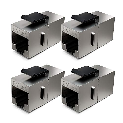 deleyCON 4x CAT6a Keystone Modul Patchkabel Kupplung Verbinder Geschirmt 2x RJ45 Buchse Netzwerk Patchpanel Keystonehalterung Erweiterung deleyCON 4x CAT6a Keystone Modul Patchkabel Kupplung Verbinder Geschirmt 2x RJ45 Buchse Netzwerk Patchpanel Keystonehalterung Erweiterung von deleyCON