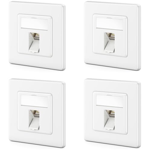 deleyCON 4x CAT8 Keystone Netzwerkdosen Set 2000 MHz 40 GBit/s Unterputz 4x Netzwerkdose & 4x Keystone Modul mit RJ45 Buchse STP Geschirmt Metall Gehäuse Datendose Netzwerkkabel Verlegekabel deleyCON 4x CAT8 Keystone Netzwerkdosen Set 2000 MHz 40 GBit/s Unterputz 4x Netzwerkdose & 4x Keystone Modul mit RJ45 Buchse STP Geschirmt Metall Gehäuse Datendose Netzwerkkabel Verlegekabel von deleyCON