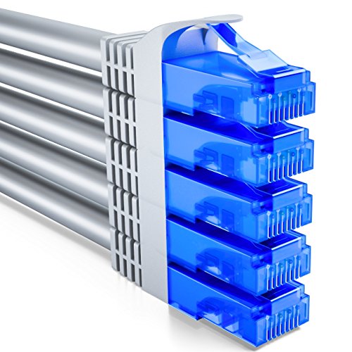 deleyCON 5x 0,25m CAT6 Netzwerkkabel Set - Kurzes 25cm U-UTP RJ45 CAT-6 LAN Kabel Patchkabel Ethernetkabel DSL Switch Router Modem Repeater Patchpanel - Grau deleyCON 5x 0,25m CAT6 Netzwerkkabel Set - Kurzes 25cm U-UTP RJ45 CAT-6 LAN Kabel Patchkabel Ethernetkabel DSL Switch Router Modem Repeater Patchpanel - Grau von deleyCON