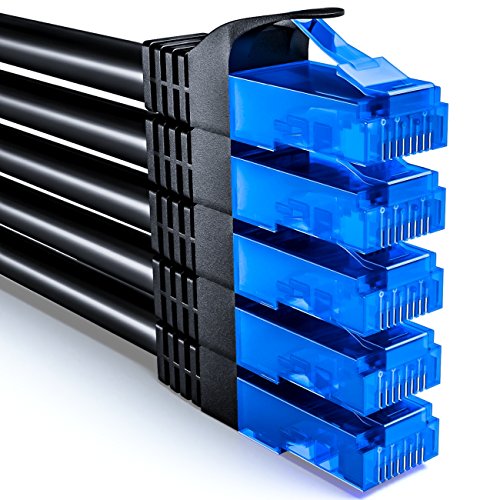 deleyCON 5x 0,25m CAT6 Netzwerkkabel Set - Kurzes 25cm U-UTP RJ45 CAT-6 LAN Kabel Patchkabel Ethernetkabel DSL Switch Router Modem Repeater Patchpanel - Schwarz deleyCON 5x 0,25m CAT6 Netzwerkkabel Set - Kurzes 25cm U-UTP RJ45 CAT-6 LAN Kabel Patchkabel Ethernetkabel DSL Switch Router Modem Repeater Patchpanel - Schwarz von deleyCON