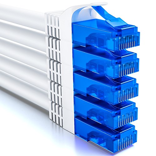 deleyCON 5x 0,25m CAT6 Netzwerkkabel Set - Kurzes 25cm U-UTP RJ45 CAT-6 LAN Kabel Patchkabel Ethernetkabel DSL Switch Router Modem Repeater Patchpanel - Weiß deleyCON 5x 0,25m CAT6 Netzwerkkabel Set - Kurzes 25cm U-UTP RJ45 CAT-6 LAN Kabel Patchkabel Ethernetkabel DSL Switch Router Modem Repeater Patchpanel - Weiß von deleyCON
