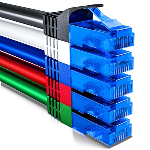 deleyCON 5x 1m CAT6 Netzwerkkabel Set - U-UTP RJ45 CAT-6 LAN Kabel Patchkabel Ethernetkabel DSL Switch Router Modem Repeater Patchpanel - Bunt deleyCON 5x 1m CAT6 Netzwerkkabel Set - U-UTP RJ45 CAT-6 LAN Kabel Patchkabel Ethernetkabel DSL Switch Router Modem Repeater Patchpanel - Bunt von deleyCON