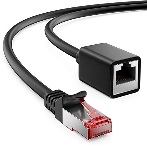 deleyCON 7,5m Cat6 Patchkabel Verlängerung für Ethernet LAN Netzwerkkabel Internetkabel - RJ45 Stecker auf RJ45 Buchse S/FTP PiMF 250 MHz Kupfer - Schwarz deleyCON 7,5m Cat6 Patchkabel Verlängerung für Ethernet LAN Netzwerkkabel Internetkabel - RJ45 Stecker auf RJ45 Buchse S/FTP PiMF 250 MHz Kupfer - Schwarz von deleyCON