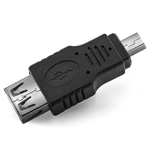 deleyCON Mini USB Adapter - Mini USB B-Stecker zu USB A-Buchse - USB 2.0 High Speed Technologie - Schwarz von deleyCON