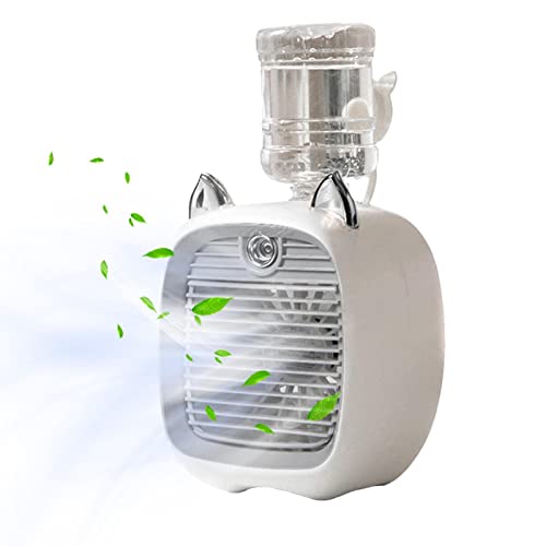 AC Ventilatoren für Schlafzimmer | Wiederaufladbare AC Nebelventilatoren mit einstellbarer Geschwindigkeit | Mini-Kühlventilator für Zuhause, Schulschlafsaal, Sommerventilatoren Delr von delr