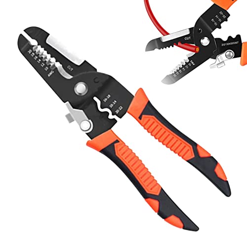 Crimp-Abisolierwerkzeug | 7/8 Zoll Crimpzange mit rutschfestem Gummigriff | Elektriker Peeling Network Cable Stripper Tools Wire Stripper Tool Delr Crimp-Abisolierwerkzeug | 7/8 Zoll Crimpzange mit rutschfestem Gummigriff | Elektriker Peeling Network Cable Stripper Tools Wire Stripper Tool Delr von delr