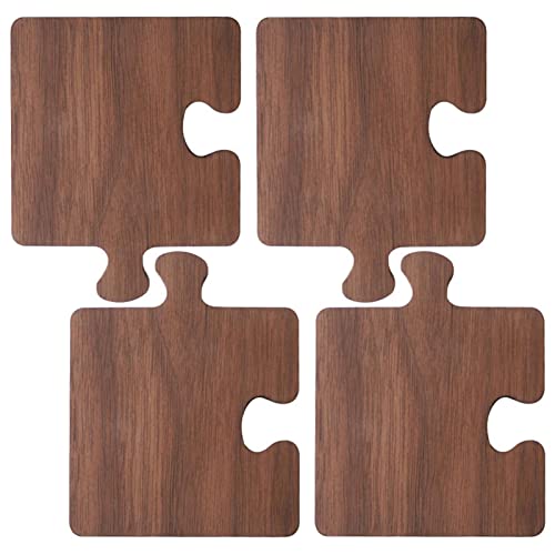 Holz Teetasse Untersetzer | Rustikale Puzzle Form Teetasse Pad 4 Stück | Teetasse Matte Elegante natürliche Textur Untersetzer für Bar Wohnzimmer Küche Büro Delr Holz Teetasse Untersetzer | Rustikale Puzzle Form Teetasse Pad 4 Stück | Teetasse Matte Elegante natürliche Textur Untersetzer für Bar Wohnzimmer Küche Büro Delr von delr
