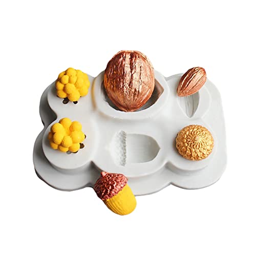Silikon-Fondantformen – Formen für Kunsthandwerk in Form einer Walnuss, Schokoladenfondant zum Selbermachen für Süßigkeiten, Gelee, Eiswürfel und Seife Delr von delr