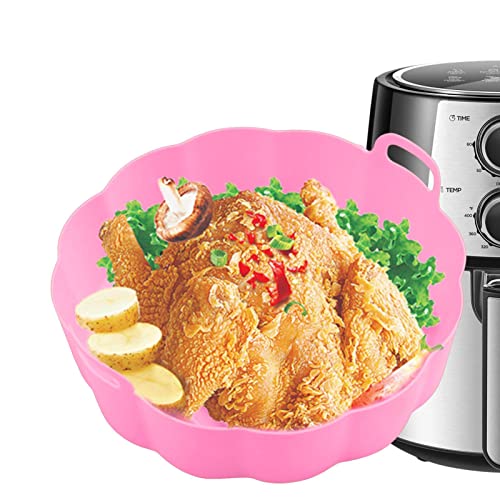 Silikon für Luftfritteuse | Antihaft-Luftfritteuse Korb mit Griff | Antihaft-Silikon-Backofenzubehör für runde Luftfritteuse Delr Silikon für Luftfritteuse | Antihaft-Luftfritteuse Korb mit Griff | Antihaft-Silikon-Backofenzubehör für runde Luftfritteuse Delr von delr