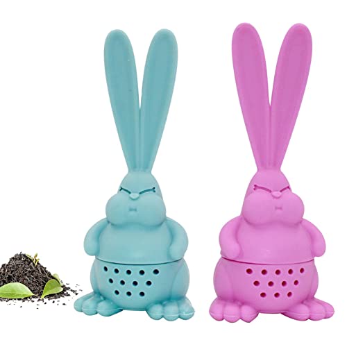 Teesieb aus Silikon Kaninchen, Angry Teesieb mit 2 großen Ohren - Tiertee aus lebensmittelechtem Silikon steiler für losen Tee für eine Tasse oder Tasse, Ostergeschenk für Delr Teesieb aus Silikon Kaninchen, Angry Teesieb mit 2 großen Ohren - Tiertee aus lebensmittelechtem Silikon steiler für losen Tee für eine Tasse oder Tasse, Ostergeschenk für Delr von delr