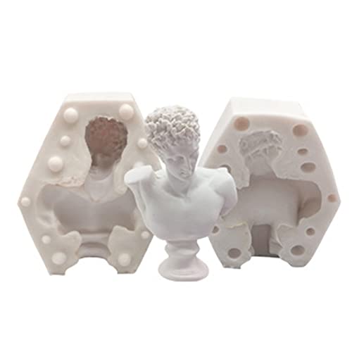 delr 3D-Kerzenform aus Silikon - Silikonform für männliche und weibliche Brust 3D, Laocoonte Formen für Skulpturen aus Harz Statuen Portrait Handwerk Home Decor Geschenk für Freunde von delr